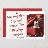 Tarjeta de Navidad 'Wishing You Joy and Peace' シーズンカード (正面/裏面)