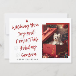 Tarjeta de Navidad 'Wishing You Joy and Peace' シーズンカード