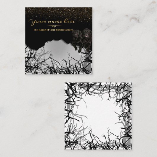 "tarjeta de negocios personalizada  con animal" スクエア名刺 (正面/裏面)