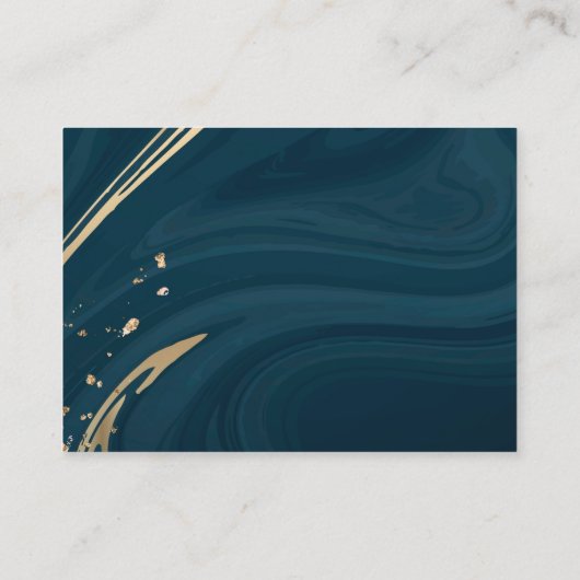 tarjeta de negocios turquesa personalizada 名刺 (裏面)