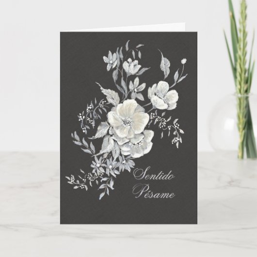 Tarjeta de Pésame con Anémonas Blancas カード (正面)