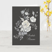 Tarjeta de Pésame con Anémonas Blancas カード (黄色い花)