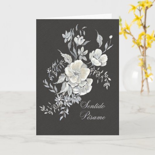 Tarjeta de Pésame con Anémonas Blancas カード (黄色い花)