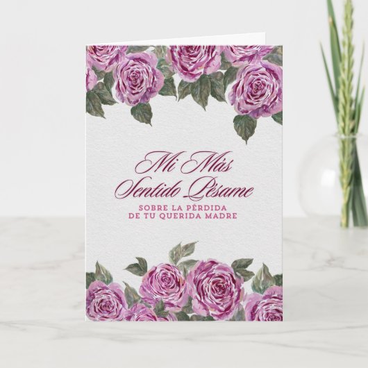 Tarjeta de Pésame por la Pérdida de una Madre カード (正面)