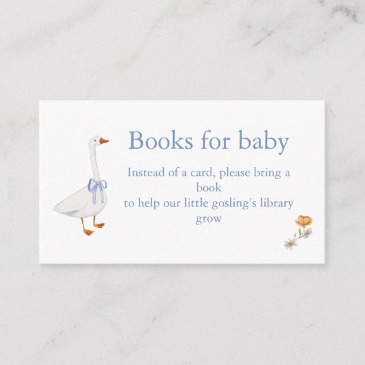 Tarjeta De Recepción baby gosling books for baby エンクロージャーカード (正面)