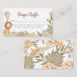Tarjeta De Recepción Boho Lion watercolor Diapper エンクロージャーカード