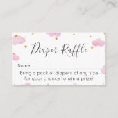 Tarjeta De Recepción Diaper Raffle Moon & Stars p エンクロージャーカード (正面)