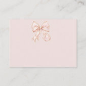 Tarjeta De Recepción Pink Bow Baby Shower Books fo エンクロージャーカード (裏面)