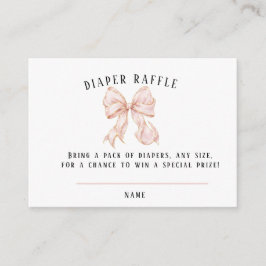 Tarjeta De Recepción Pink Bow Baby Shower Books fo エンクロージャーカード