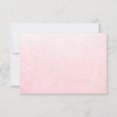 Tarjeta de RSVP de boda rosa elegante スペインの RSVP (裏面)