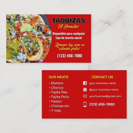 Tarjeta de visita 名刺 (正面/裏面)