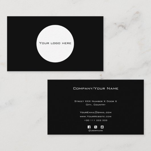 Tarjeta De Visita Add your custom logo circle prof 名刺 (正面/裏面)