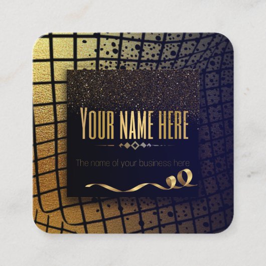 TARJETA DE VISITA business dorada スクエア名刺 (正面)