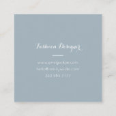 Tarjeta de visita Cuadrada Blue White BusinessCard スクエア名刺 (裏面)