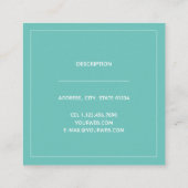 Tarjeta de visita cuadrado スクエア名刺 (裏面)