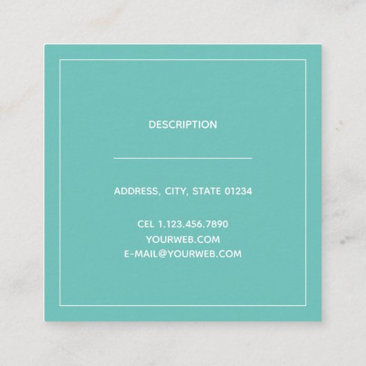 Tarjeta de visita cuadrado スクエア名刺 (裏面)