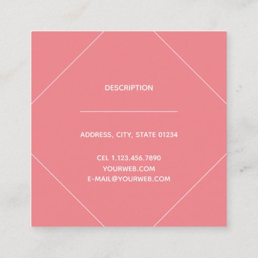 Tarjeta de visita cuadrado スクエア名刺 (裏面)