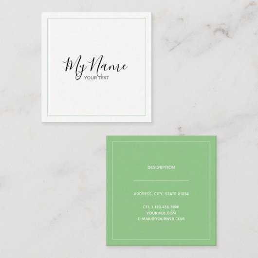 Tarjeta de visita cuadrado スクエア名刺 (正面/裏面)