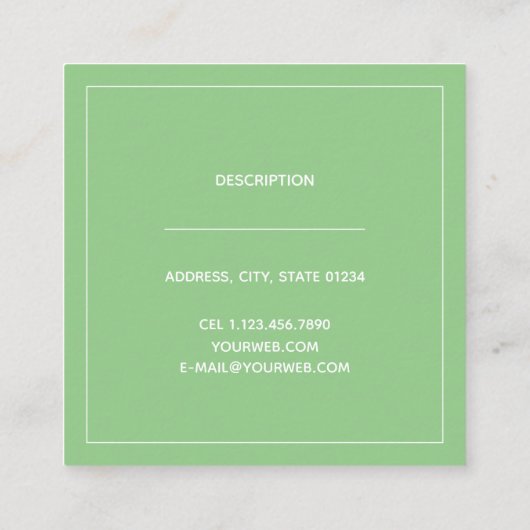 Tarjeta de visita cuadrado スクエア名刺 (裏面)