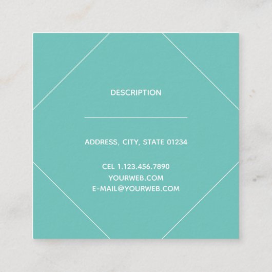 Tarjeta de visita cuadrado スクエア名刺 (裏面)