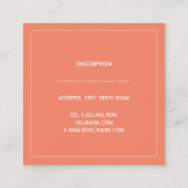 Tarjeta de visita cuadrado スクエア名刺 (裏面)