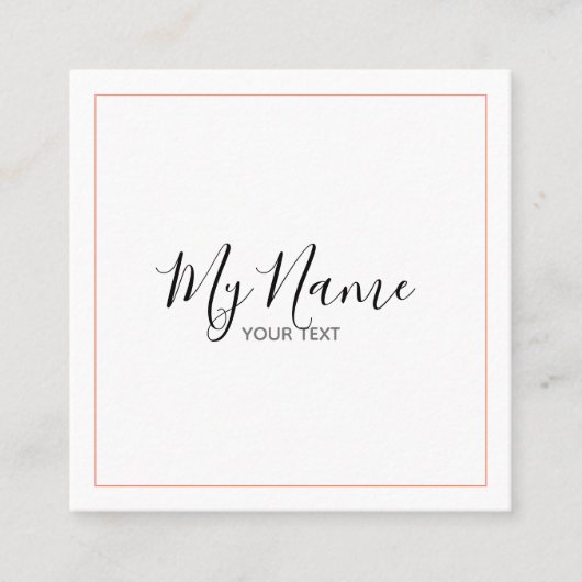 Tarjeta de visita cuadrado スクエア名刺 (正面)