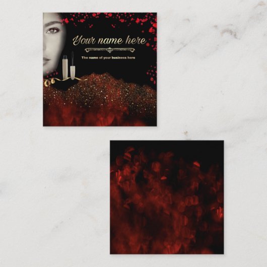 tarjeta de visita de belleza personalizada スクエア名刺 (正面/裏面)