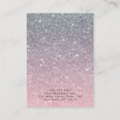 Tarjeta De Visita  Elegant Glitter Glitter Modern  名刺 (裏面)