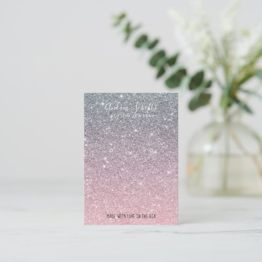 Tarjeta De Visita  Elegant Glitter Glitter Modern  名刺 (スタンド正面)