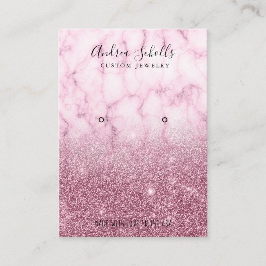 Tarjeta De Visita  Elegant Gold Glitter Marble Mod 名刺 (正面)