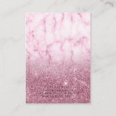 Tarjeta De Visita  Elegant Gold Glitter Marble Mod 名刺 (裏面)