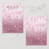 Tarjeta De Visita  Elegant Gold Glitter Marble Mod 名刺 (正面/裏面)