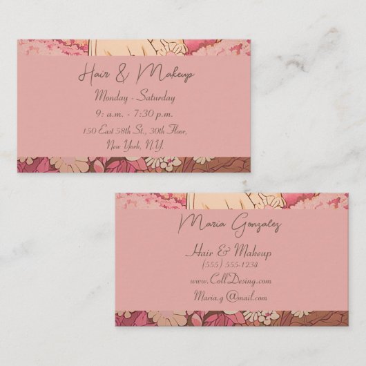 tarjeta de visita elegante  名刺 (正面/裏面)