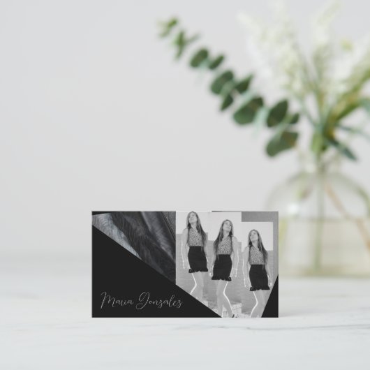 tarjeta de visita elegante  名刺 (スタンド正面)