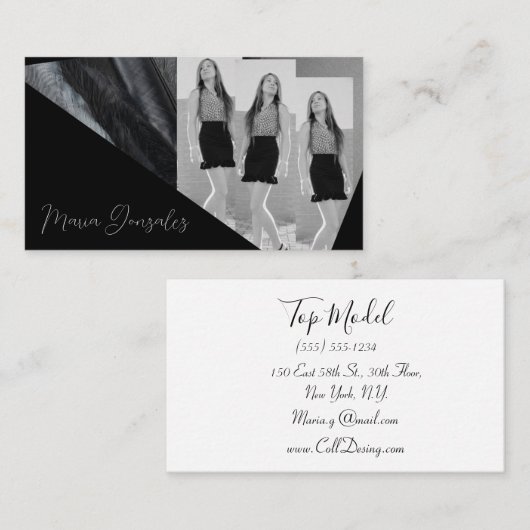 tarjeta de visita elegante  名刺 (正面/裏面)