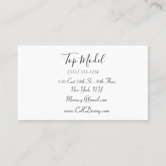 tarjeta de visita elegante 名刺 (裏面)