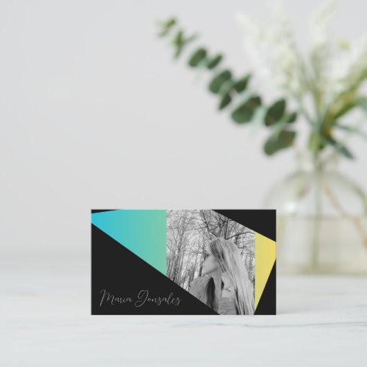 tarjeta de visita elegante  名刺 (スタンド正面)