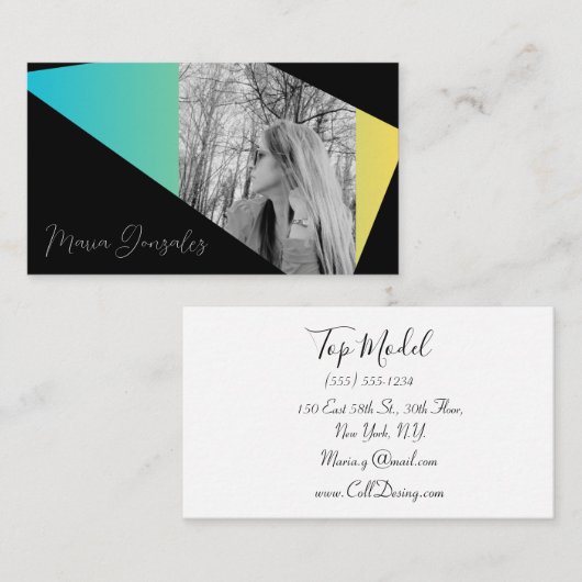 tarjeta de visita elegante  名刺 (正面/裏面)