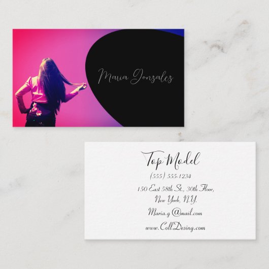 tarjeta de visita elegante  名刺 (正面/裏面)