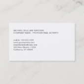TARJETA DE VISITA ELEGANTE MODERNA MINIMALISTA 名刺 (裏面)