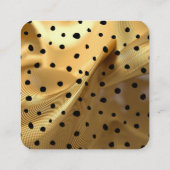 Tarjeta de visita  elegante negro con dorado pers  スクエア名刺 (裏面)