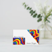 tarjeta de visita elegante tricolor 名刺 (スタンド正面)