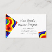 tarjeta de visita elegante tricolor 名刺 (裏面)