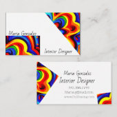 tarjeta de visita elegante tricolor 名刺 (正面/裏面)