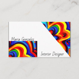 tarjeta de visita elegante tricolor 名刺