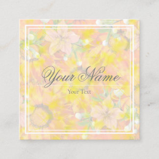 Tarjeta de Visita - Floral スクエア名刺