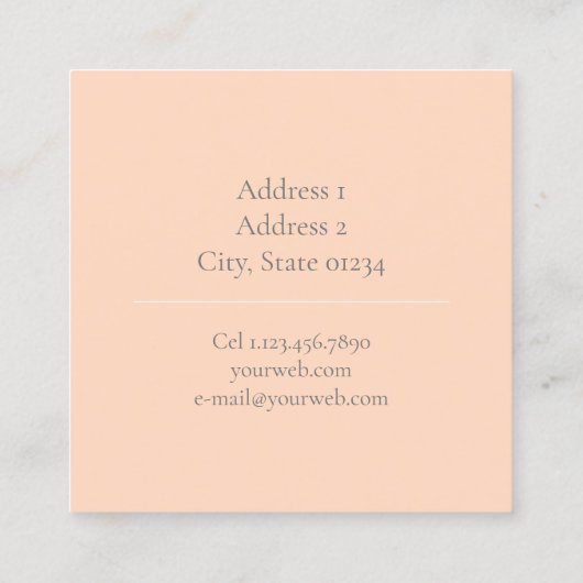 Tarjeta de Visita - Floral スクエア名刺 (裏面)