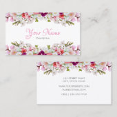 Tarjeta de visita - Floral 名刺 (正面/裏面)