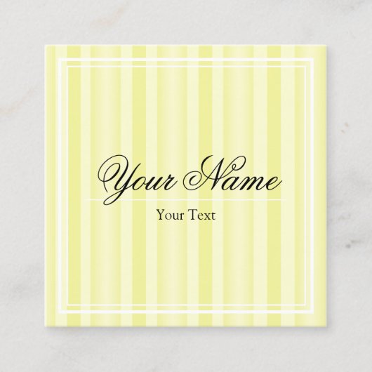 Tarjeta de Visita - Líneas - Amarillo スクエア名刺 (正面)