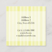 Tarjeta de Visita - Líneas - Amarillo スクエア名刺 (裏面)